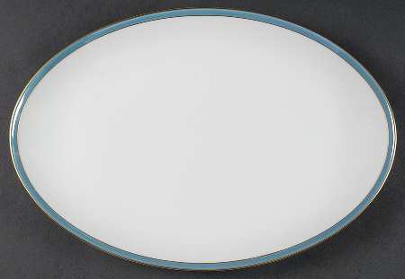 Spring Blue 13" Oval Serving Platter