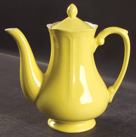 Federalist Lemon Yellow (4236) Coffee Pot & Lid