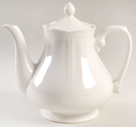 Federalist White Teapot & Lid