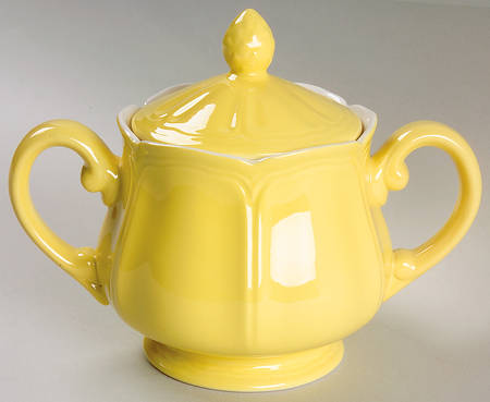 Federalist Buttercup Yellow (4239) Sugar Bowl & Lid