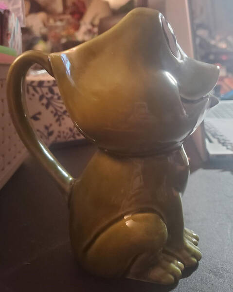 Frog Family Figural Pitcher