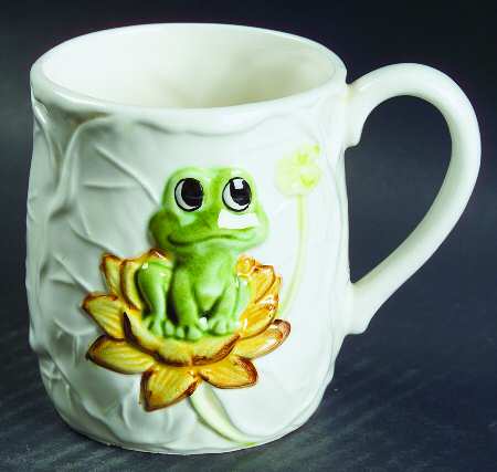 Frog Family Sculpted Mug