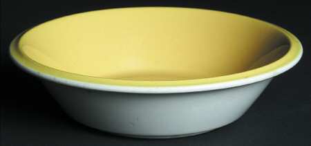 Lemon Gingham Coupe Soup Bowl
