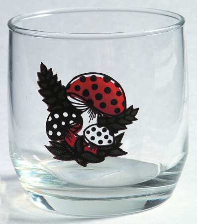 Merry Mushroom Glassware Rocks/Juice
