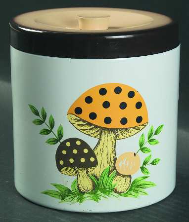 Merry Mushroom Medium Plastic Coffee Canister & Lid