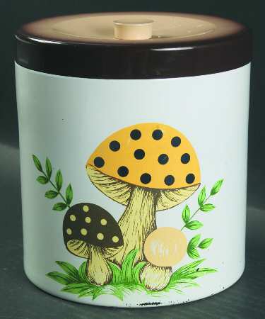 Merry Mushroom Large Plastic Canister & Lid