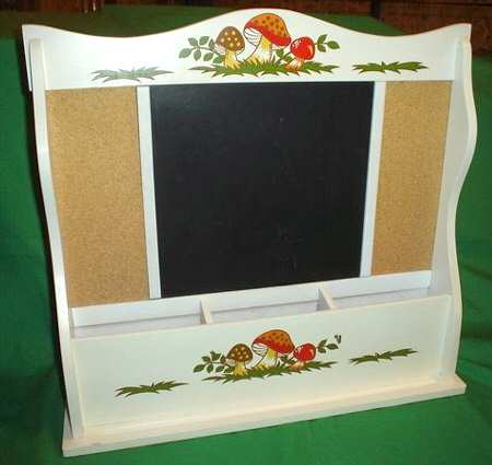 Merry Mushroom Chalk Board/Memo/Letter Holder