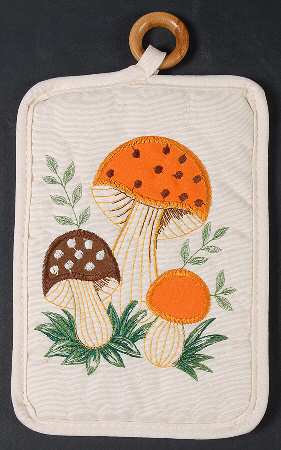 Merry Mushroom Cloth Potholder