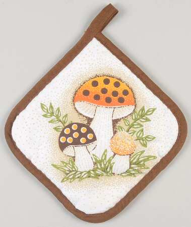 Merry Mushroom Cloth Potholder