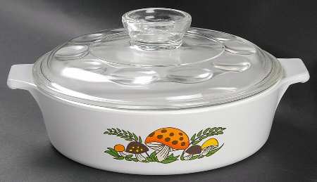 Merry Mushroom 1 Qt Round Covered Casserole