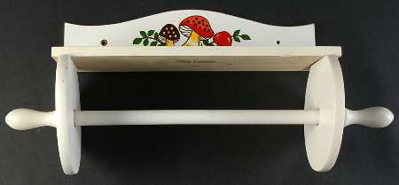 Merry Mushroom Wood Hanging Paper Towel Holder