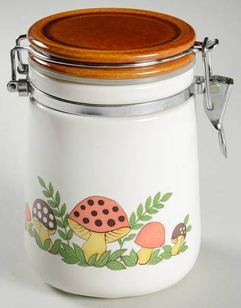 Merry Mushroom 6" Storage Jar with Hinged Lid