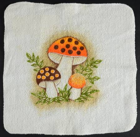 Merry Mushroom Dishcloth