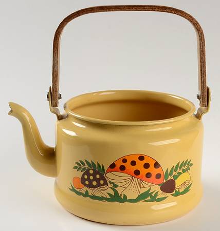 Merry Mushroom Metal Kettle No Lid