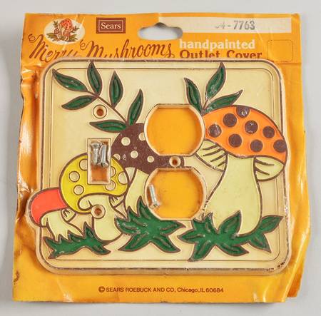 Merry Mushroom Combination Switchplate-Outlet Cover