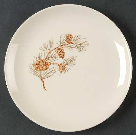 Mocha Pine Bread & Butter Plate
