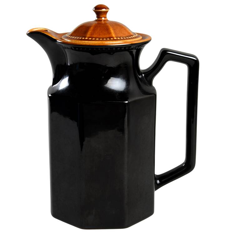 Octagon Amber Coffee Pot & Lid by Sears