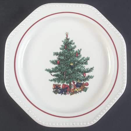 Octagon Holiday Salad Plate