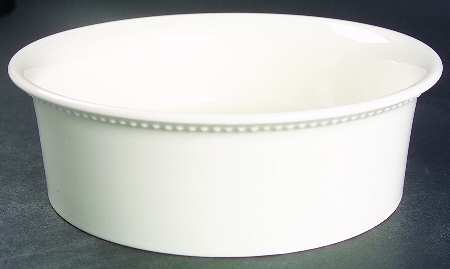 Octagon White 8" Round Vegetable Bowl