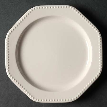 Octagon White Salad Plate