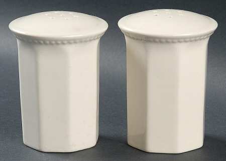 Octagon White Salt & Pepper Set