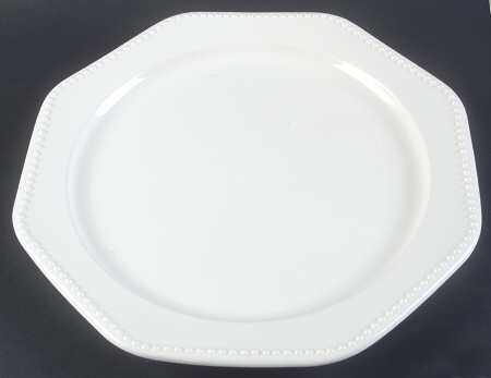 Octagon White 11" Chop Plate (Round Platter)
