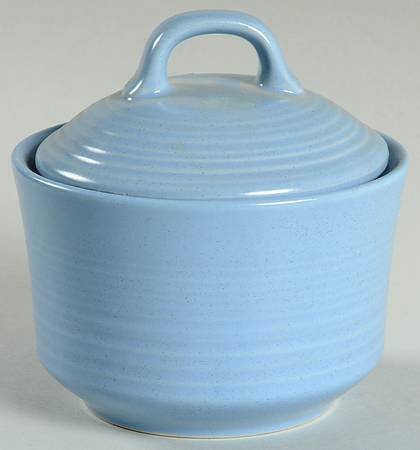 Ripples Cornflower Blue Sugar Bowl & Lid