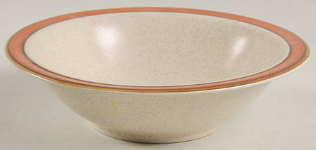 Sahara Orange Rim Cereal Bowl