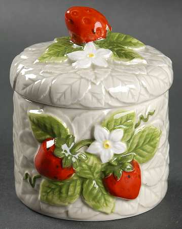 Strawberry Coordinates Sugar Bowl & Lid