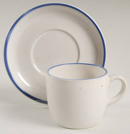 Stonehedge Flat Cup & Saucer Set