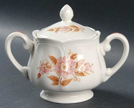 Wicker Rose Sugar Bowl & Lid