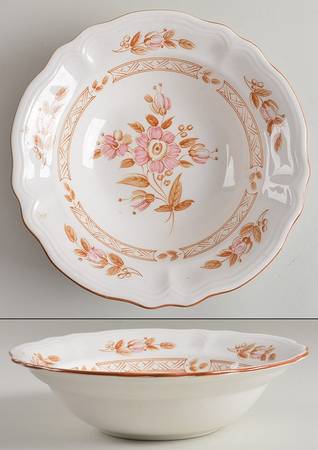 Wicker Rose 9" Round Vegetable Bowl