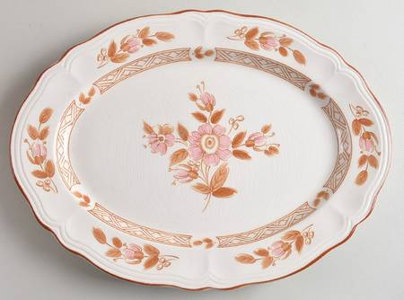Wicker Rose 14" Oval Serving Platter