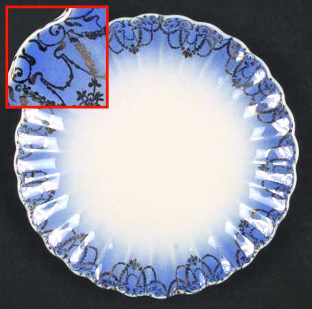 Coronation Duchess Blue Bread & Butter Plate