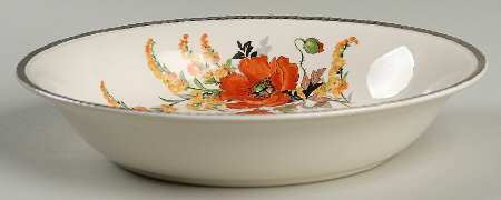 Goldenrod Poppy Coupe Soup Bowl