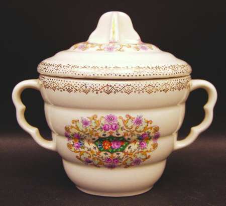 Melody (Smooth, Gold Dots On Rim) Sugar Bowl & Lid