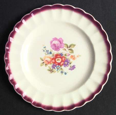 Meissen Rose Mandarin Maroon by Sebring Pottery