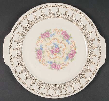 Rose Bower Handled Cake Plate