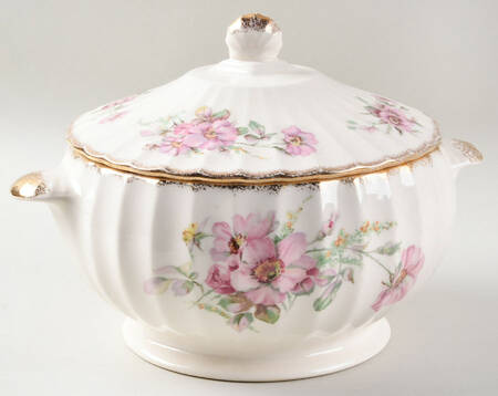 Wild Rose Round Covered Vegetable