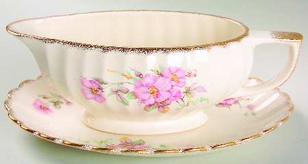 Wild Rose Gravy Boat & Underplate/Relish