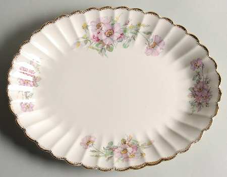 Wild Rose 13" Oval Serving Platter