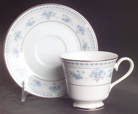 Blue Dawn Footed Cup & Saucer Set