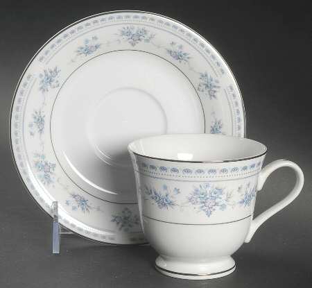 Blue Dawn Footed Cup & Saucer Set