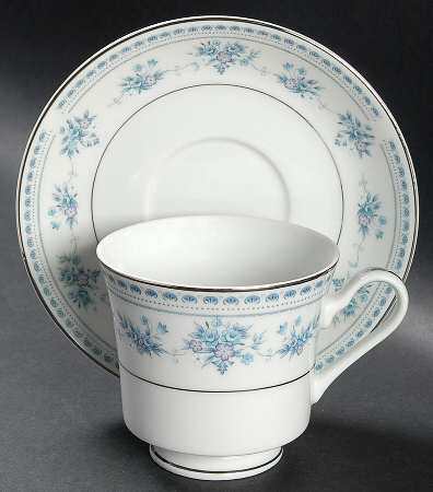 Blue Dawn Footed Cup & Saucer Set