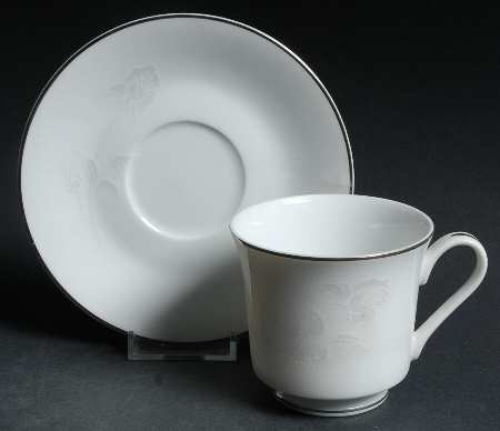 Carolyn (No Ring) Footed Cup & Saucer Set