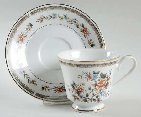China Town Footed Cup & Saucer Set