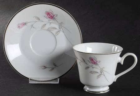 Lasting Rose Footed Cup & Saucer Set