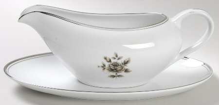 Midnight Rose Gravy Boat & Underplate/Relish