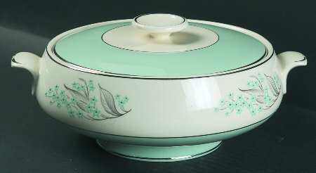 Blue Lace Round Covered Vegetable by Sevron