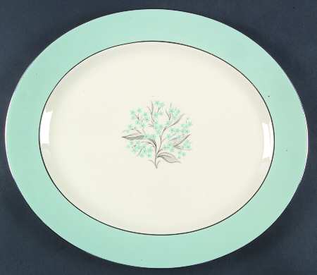 Blue Lace 15" Oval Serving Platter by Sevron